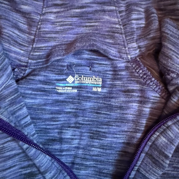 Columbia Heathered Purple Quarter-Zip Pullover - Picture 3 of 3